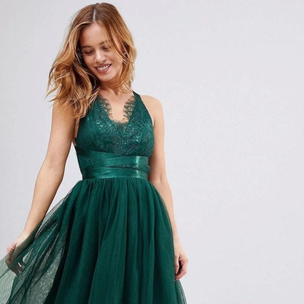 ASOS Petite Tulle Midi Dress